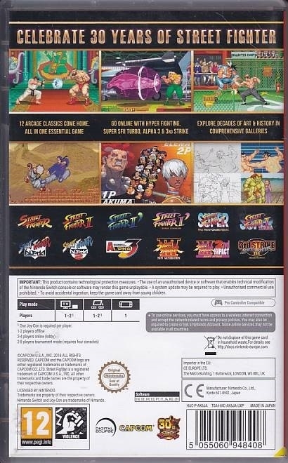 Street Fighter 30th Anniversary Collection - Nintendo Switch spil (A Grade) (Genbrug)